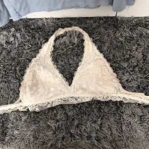 White hollister lace bralette!